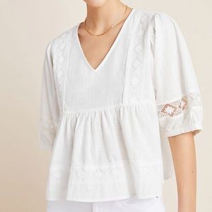 Anthropologie Amos Peasant Blouse
